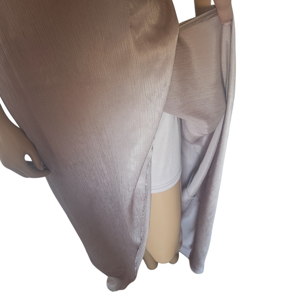 Satin Wrap Maxi Dress with Spaghetti Straps Size 10 - Picture 7 of 7